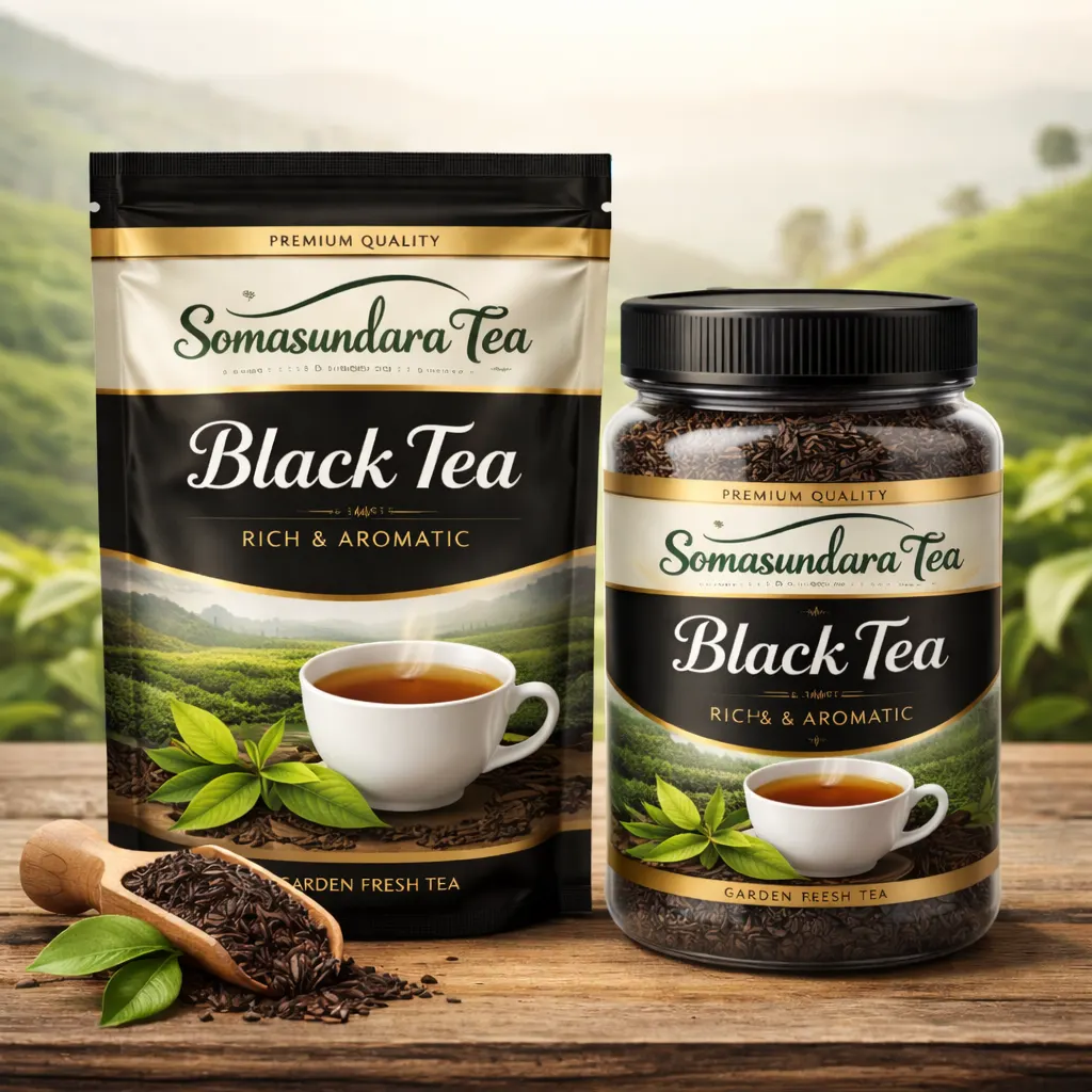 Classic black tea from Camellia sinensis plant