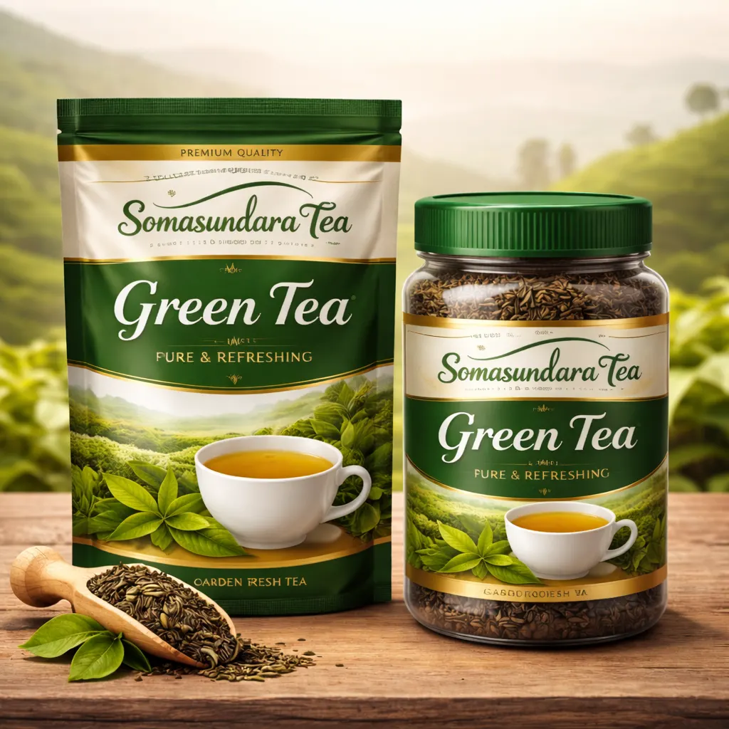 Organic green tea rich in antioxidants