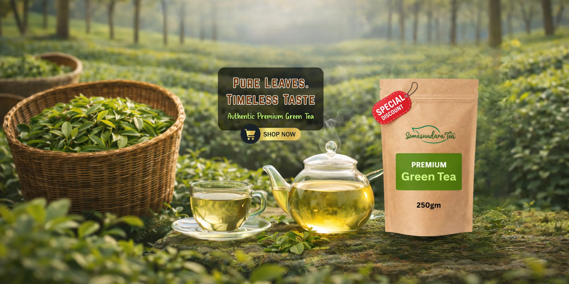 Organic green tea production by Somasundara